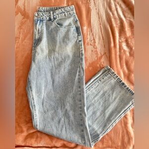 Light Blue Straight Leg Jeans